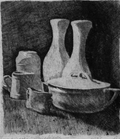 Acquaforte Barbisan - Natura morta