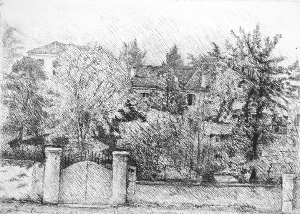 Acquaforte Barbisan - Paesaggio trevigiano