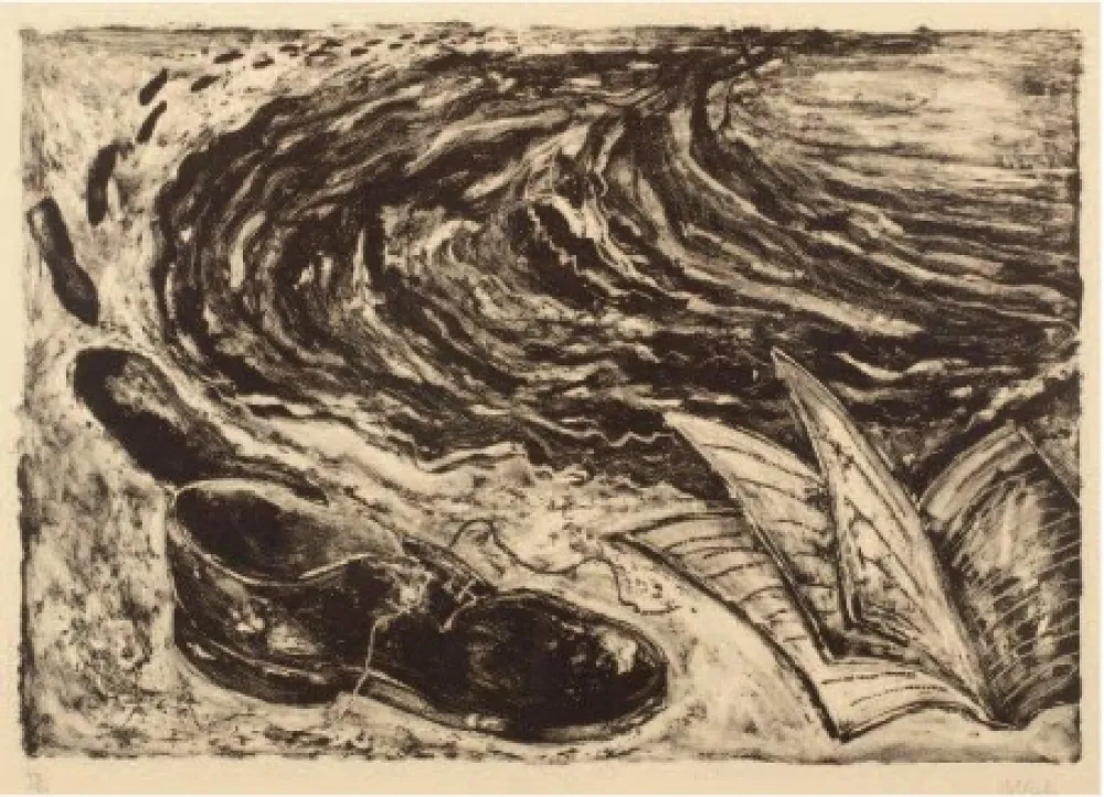 Litografia Barcelo - Soulier (shoe and book)