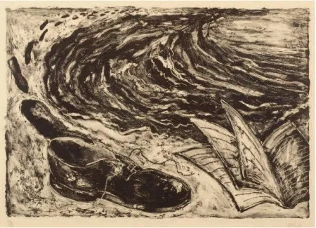 Litografia Barcelo - Soulier (shoe and book)