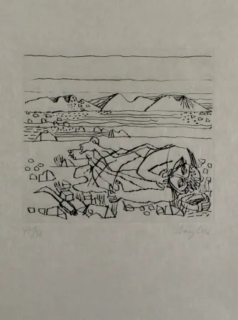 Incisione Bargheer - Der Gast