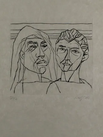 Incisione Bargheer - Der Gast