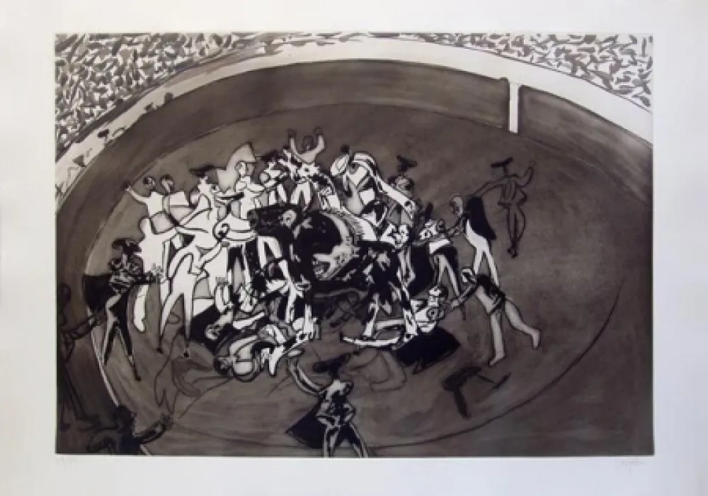 Acquaforte E Acquatinta Barjola  - Cogida