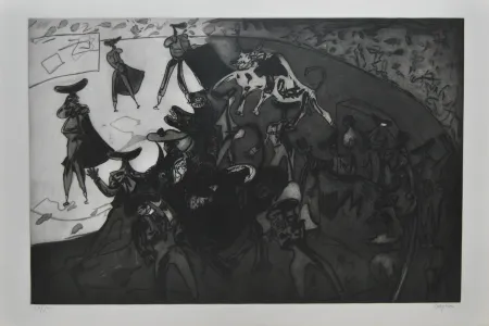 Acquaforte E Acquatinta Barjola - Tauromaquia - Sol y sombra