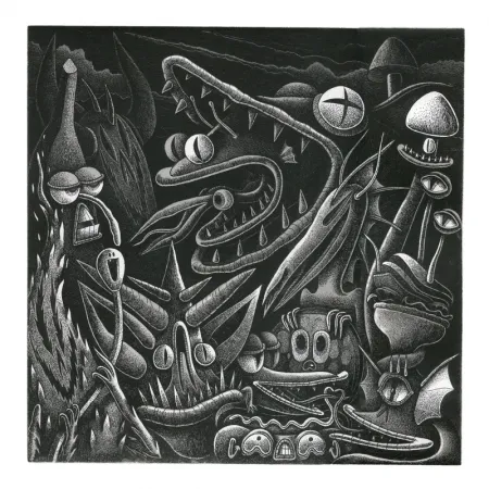 Incisione Barrome Forgues - LE SERPENT DES SABLES S'EST TROMPE DE FILM 