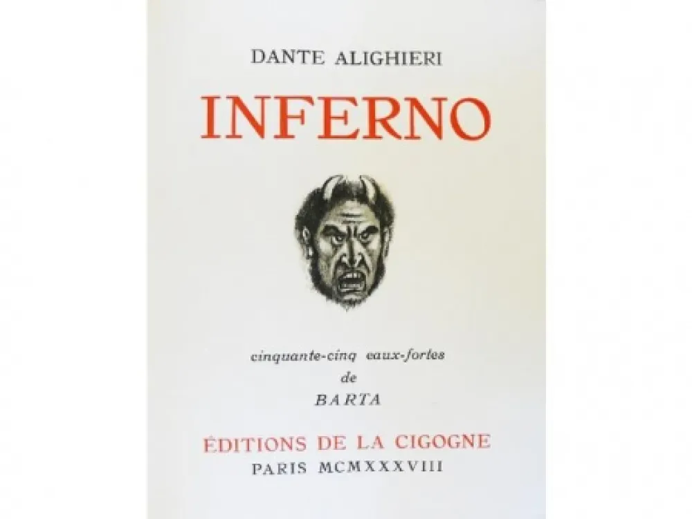 Libro Illustrato Barta - Inferno.  Cinquante-cinq eaux-fortes de Barta.