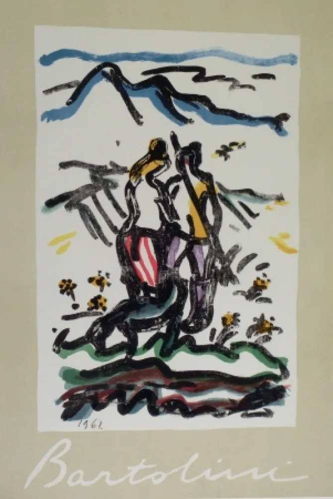 Litografia Bartolini - Cacciatore felice