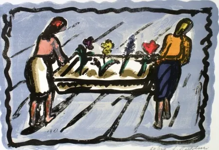 Litografia Bartolini - Le fioraie