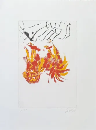 Incisione Baselitz - Georg Baselitz (1938) - Tama 2 - Etching and aquatint on paper - 2002