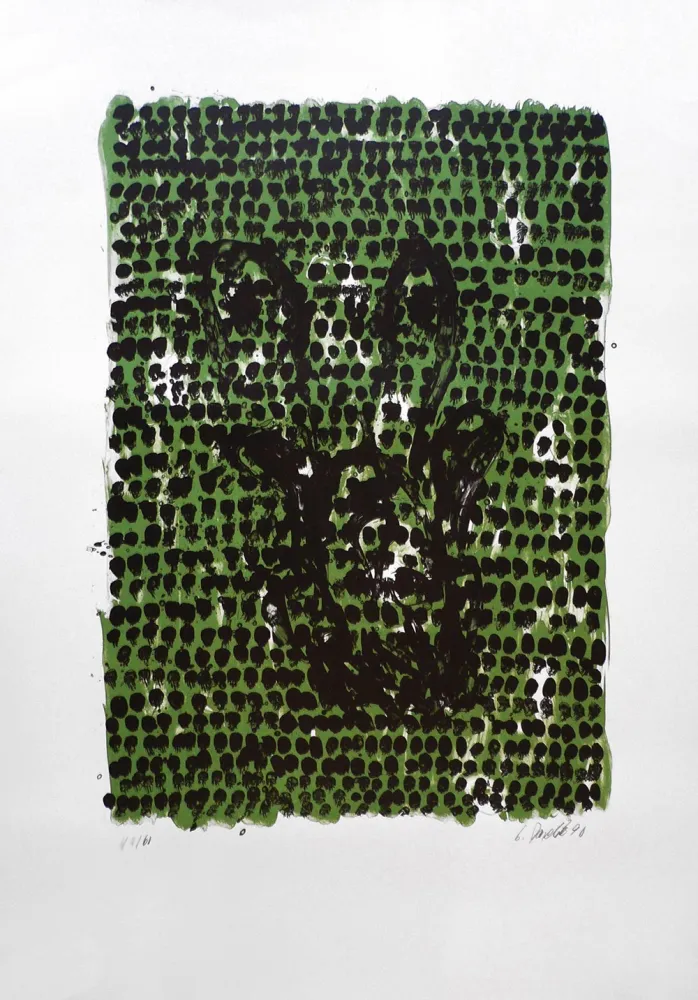 Litografia Baselitz - GRUNES TUCH