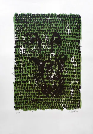 Litografia Baselitz - GRUNES TUCH