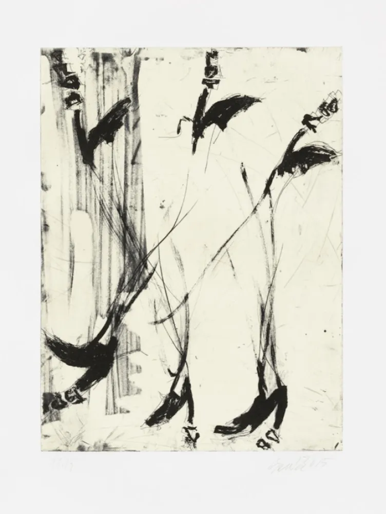 Acquaforte E Acquatinta Baselitz - Sono sei piedi