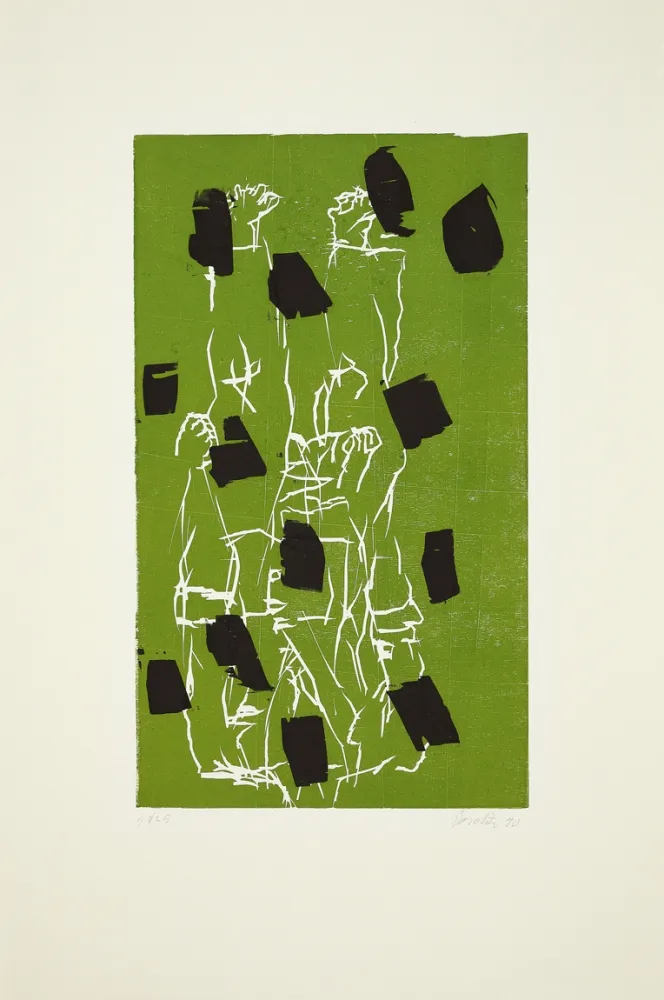 Incisione Su Legno Baselitz - 