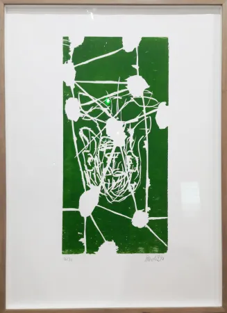 Incisione Su Legno Baselitz - Untitled