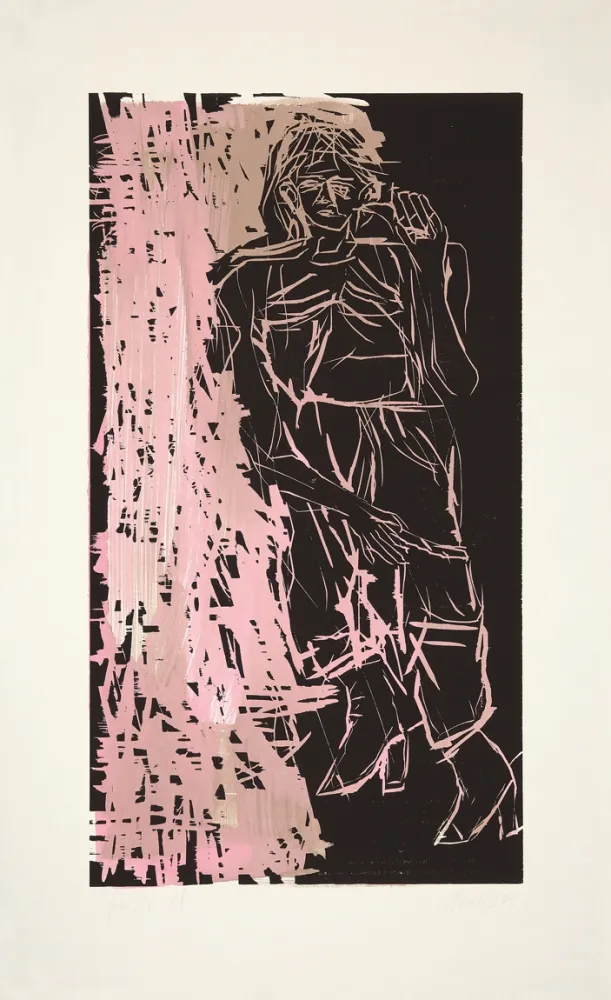Incisione Su Legno Baselitz - 
