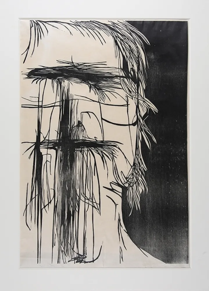 Incisione Su Legno Baskin - Dead Saint