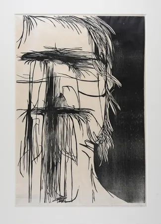 Incisione Su Legno Baskin - Dead Saint