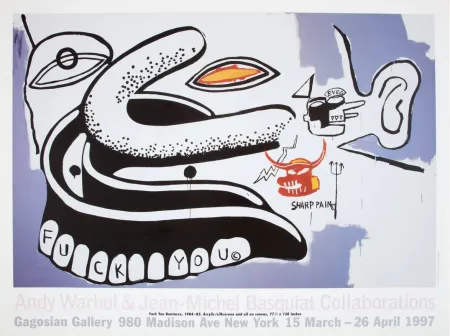 Manifesti Basquiat - Andy Warhol - Fuck You Dentures