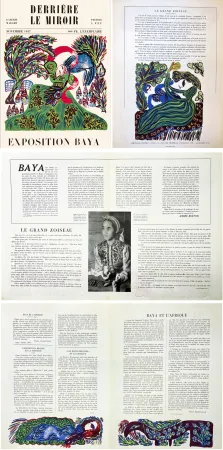 Libro Illustrato Baya - Derrière le Miroir n° 6. BAYA. 6 lithographies en couleurs (( pour l'exposition de 1947 à la Galerie Maeght)
