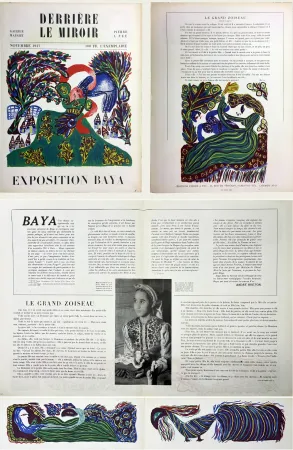 Libro Illustrato Baya - Derrière le Miroir n° 6. BAYA. 6 lithographies en couleurs (( pour l'exposition de 1947 à la Galerie Maeght) TIRAGE ORIGINAL