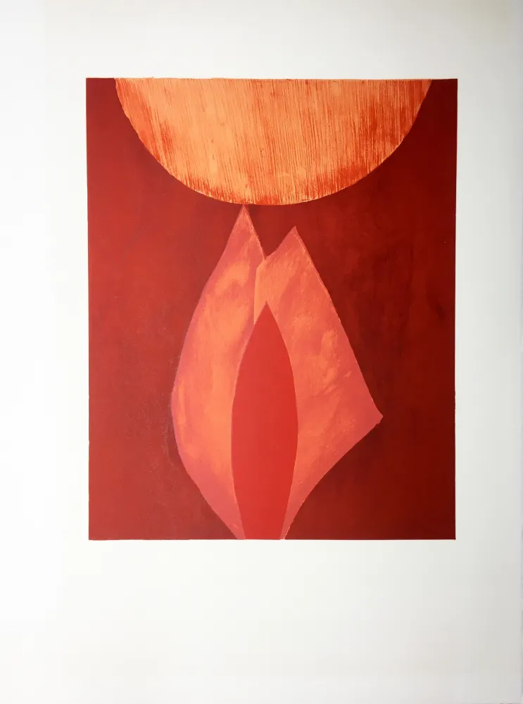 Litografia Bazaine - AFF AVT MAM (BLASONS). Lithographie originale de 1975.