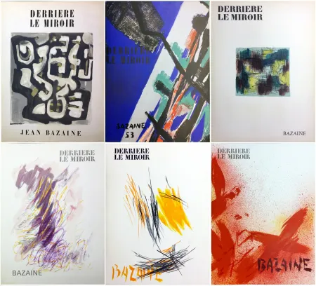 Libro Illustrato Bazaine - DERRIÈRE LE MIROIR. BAZAINE. Collection complète des 6 volumes de la revue DERRIÈRE LE MIROIR consacrés à Jean Bazaine (parus de 1949 à 1975).