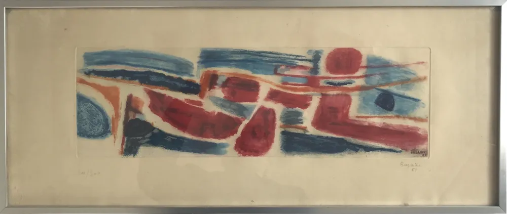 Acquatinta Bazaine - Sans titre (Le nageur)