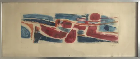 Acquatinta Bazaine - Sans titre (Le nageur)