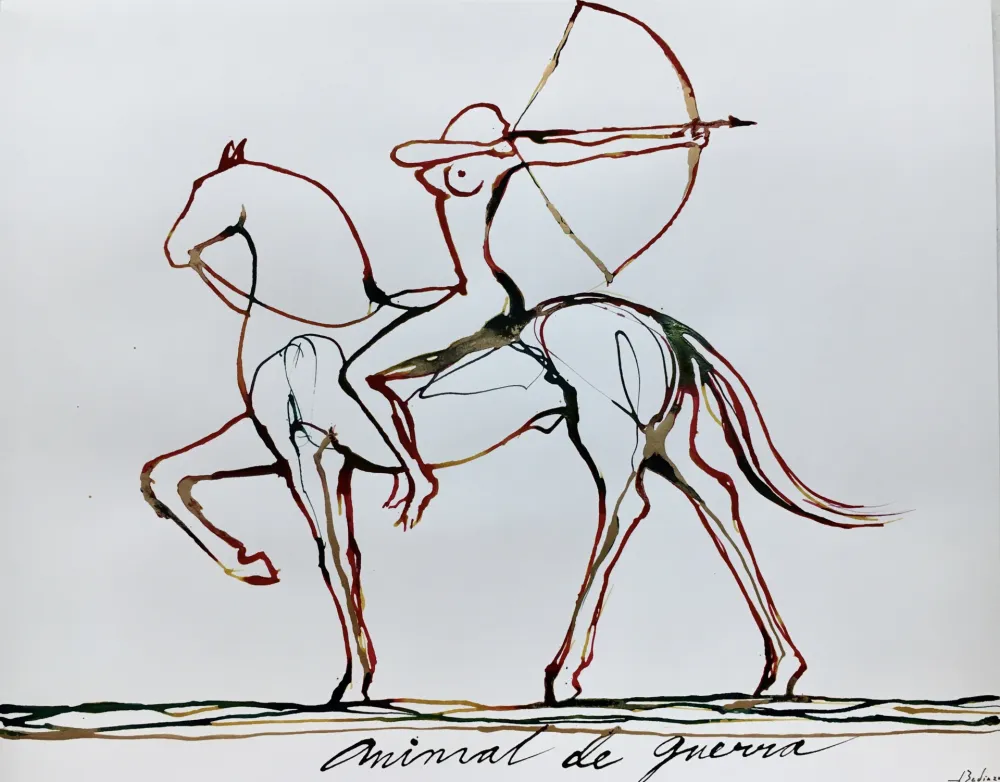 Serigrafia Bedia - Animal de Guerra