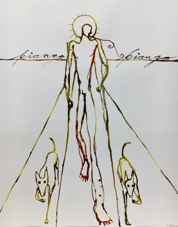 Serigrafia Bedia - Piango, Piango