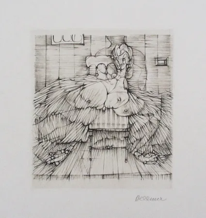 Acquaforte E Acquatinta Bellmer - Chaise Napoléon