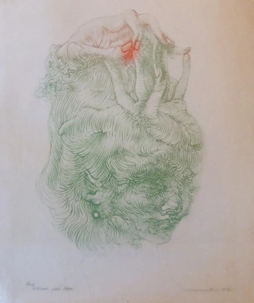 Litografia Bellmer - CHAPEAU MAIN