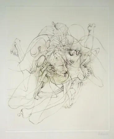 Acquaforte E Acquatinta Bellmer - Dialogue entre un prêtre et un moribond