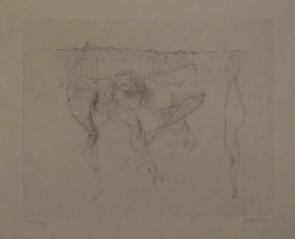 Incisione Bellmer - Erotische Szene