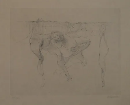 Incisione Bellmer - Erotische Szene