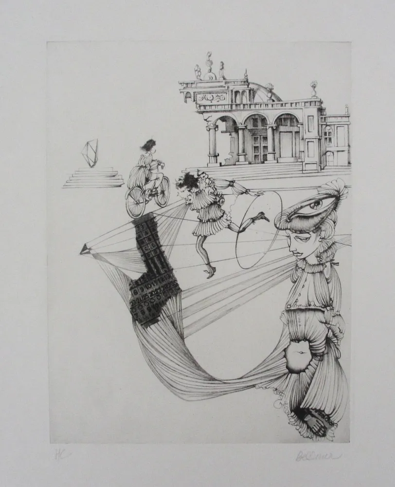 Acquaforte E Acquatinta Bellmer - Filles et cerceau
