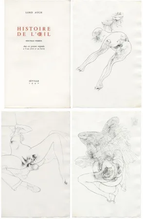 Libro Illustrato Bellmer - Georges Bataille. HISTOIRE DE L'OEIL. Nouvelle version. Avec six gravures originales à l'eau-forte et au burin
