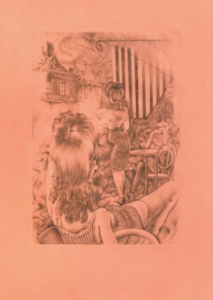 Acquaforte E Acquatinta Bellmer - Incendie à marseille