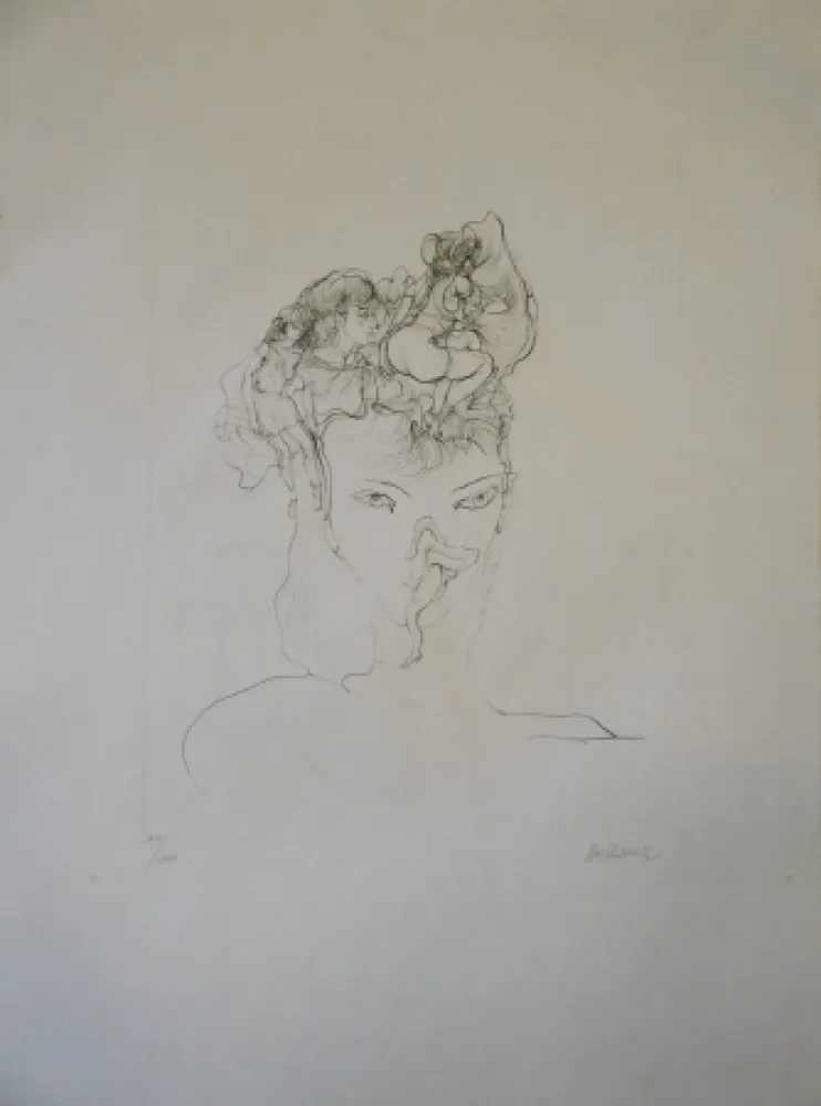 Incisione Bellmer - Jeune-fille