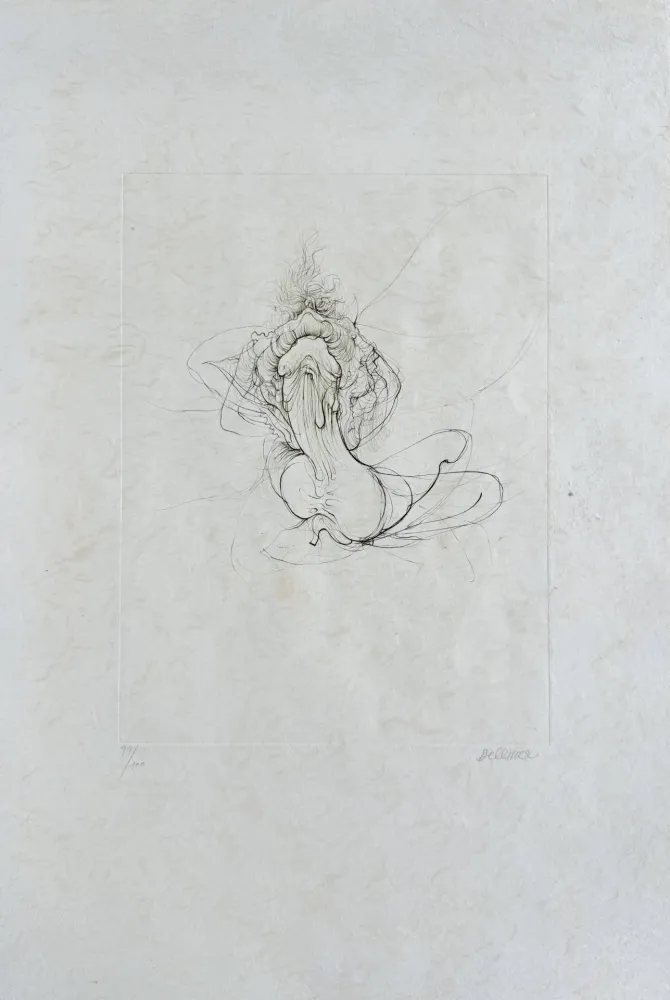 Acquaforte Bellmer - La bataille (D. 118)