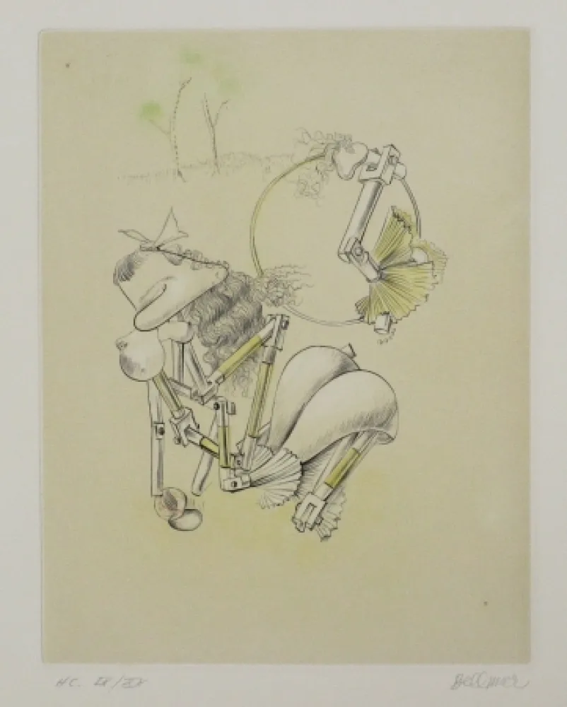 Acquaforte E Acquatinta Bellmer - La Mitrailleuse