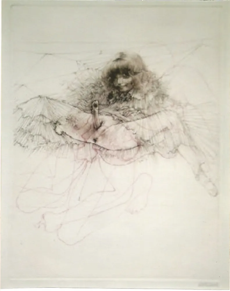 Acquatinta Bellmer - L'aigle mademoiselle