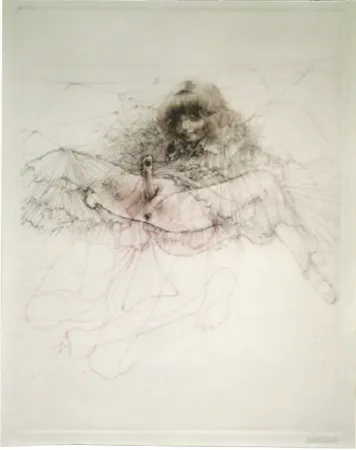 Acquatinta Bellmer - L'aigle mademoiselle