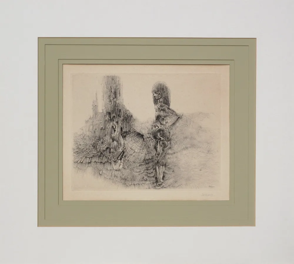 Incisione Bellmer - Le Vermoulu et le Plissé