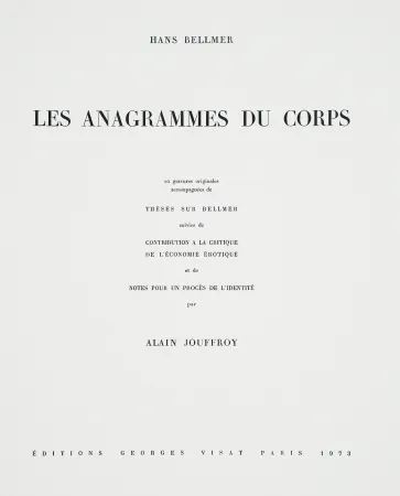 Libro Illustrato Bellmer - Les Anagrammes du corps
