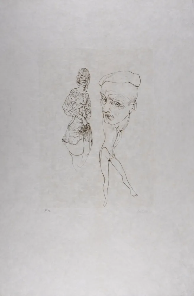 Acquaforte Bellmer - L'Homme à la casquette