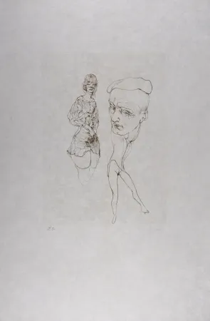 Acquaforte Bellmer - L'Homme à la casquette