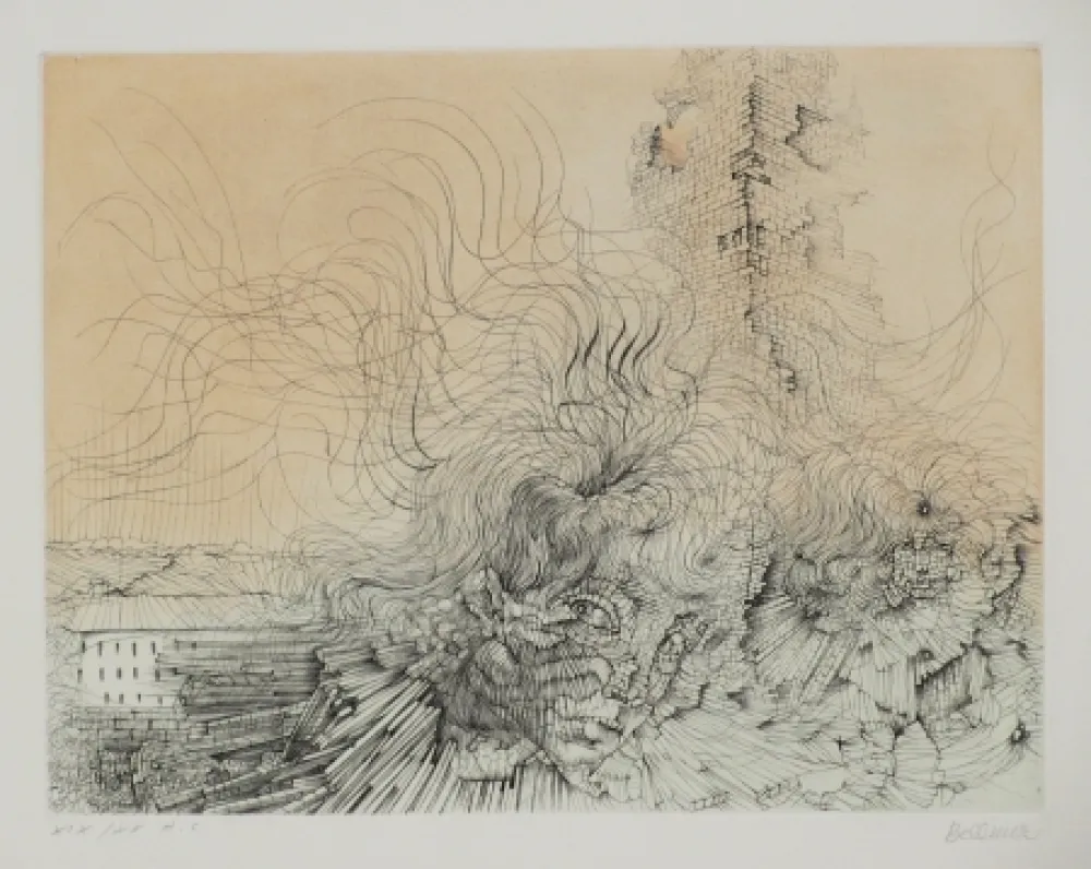 Acquaforte E Acquatinta Bellmer - L'incendie