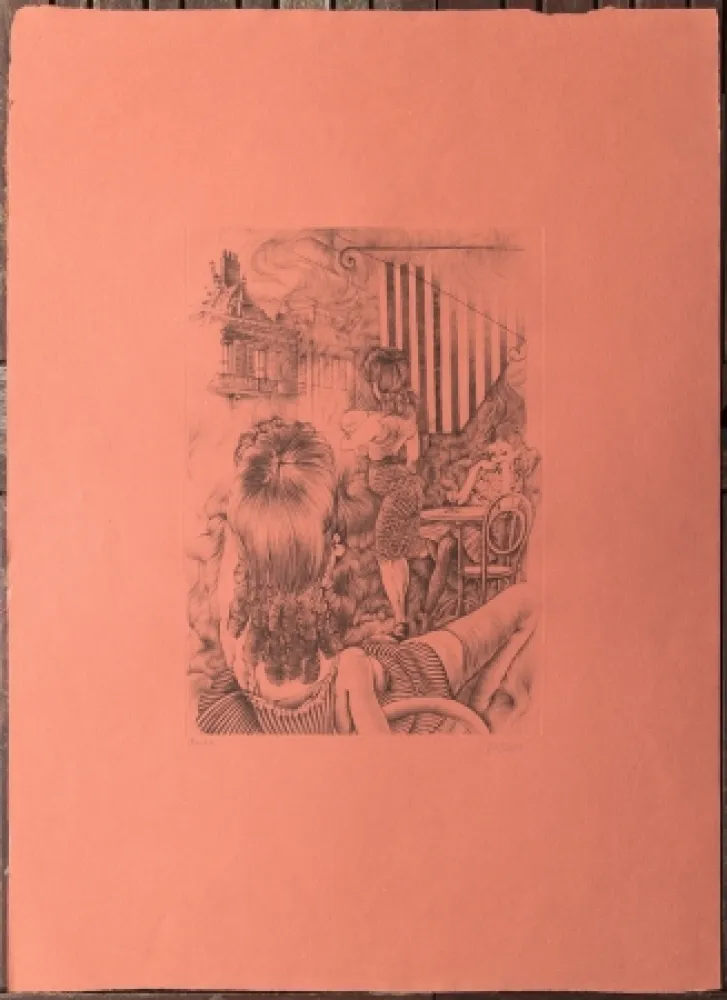 Acquaforte Bellmer - L'incendie