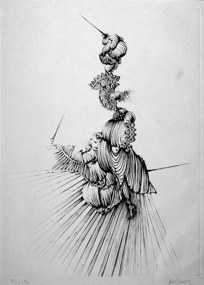 Acquaforte Bellmer - Miroir de Songes